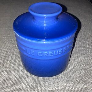 Le Creuset Cobalt Blue 6 oz butter crock